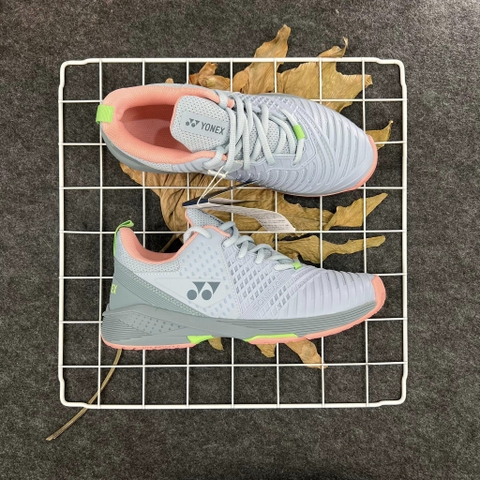 Giày Tennis Yonex chính hãng Power Cushion Sonicage 3 Clay Xám - Grey - size 35 35.5 36 36.5 37 37.5 38 39 39.5 40 40.5