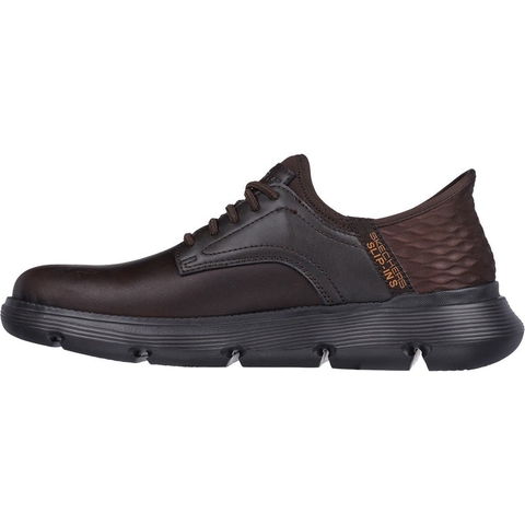 Giày Skechers Oxford chính hãng USA Garza Gervin Chocolate - Nâu đen