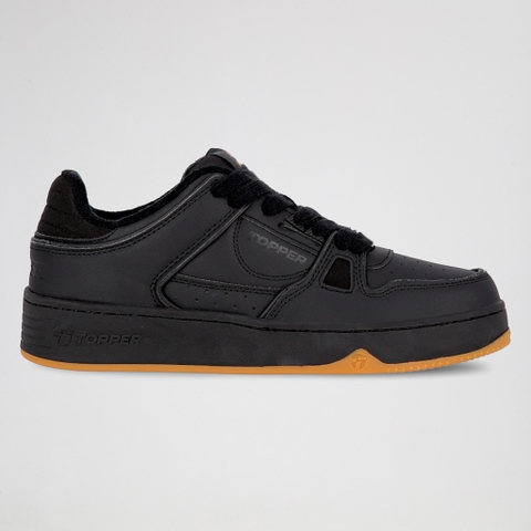 Giày thể thao sneaker thương hiệu Châu Âu Topper chính hãng Black Gumsole - Đen đế gum