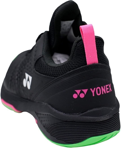 Giày Tennis Yonex chính hãng Power Cushion Sonicage 3 Clay Đen Xanh Hồng - Black Green Pink Shoes - size 40.5