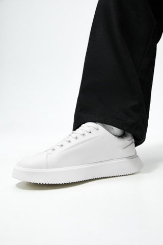 Giày sneaker Zara Platform chính hãng đế cao - trắng