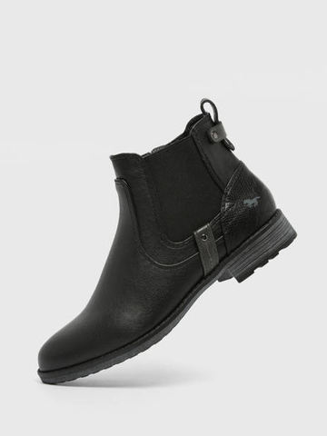 [ Hàng Auth - Full box ] Giày Boots chính hãng Mustang Ankle boots schwarz size 37 - Đen