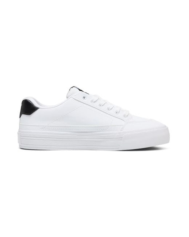 Giày thể thao sneaker Puma chính hãng Court Classic Vulcanised Unisex Leather White - Da Trắng