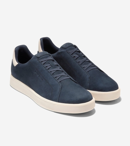 Giày hiệu Cole Haan chính hãng GrandPro Luxe Slip-On Sneakers Suede Navy  - Xanh