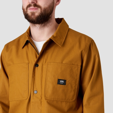 Áo khoác gió choàng chính hãng VANS DRILL CHORE COAT LINED GOLDEN BROWN - Vàng