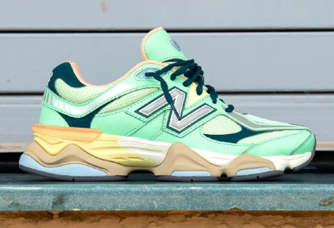Giày sneaker chính hãng New Balance 9060 Lace Up Sweetgrass Deep Ocean - Xanh lá