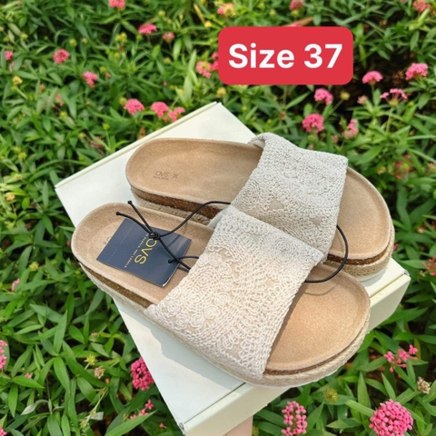 Dép đế trấu chính hãng Châu Âu size 37