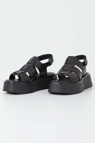 Giày chính hãng Platform Vagabond Courtney Fisherman Sandals Black - Đen