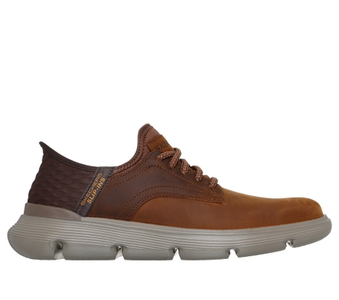 Giày Skechers Oxford chính hãng Slip-ins Garza Gervin Brown - Nâu