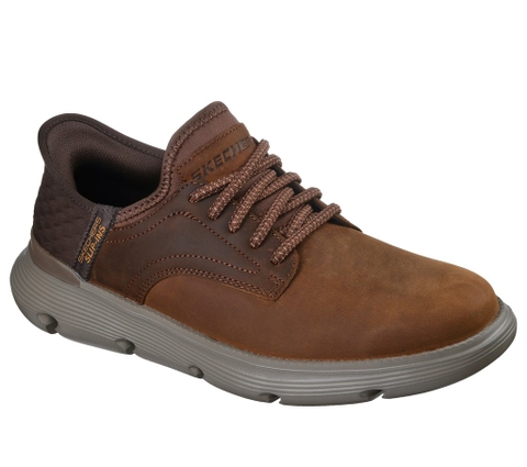 Giày Skechers Oxford chính hãng Slip-ins Garza Gervin Brown - Nâu