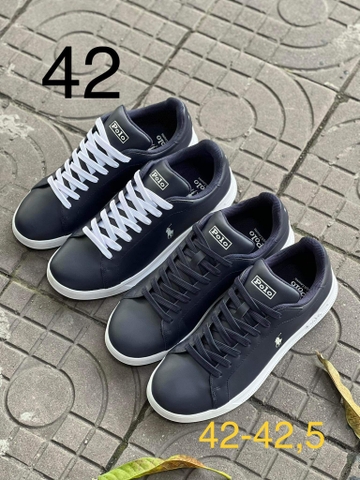 Giày sneaker hàng hiệu Polo Ralph Lauren Heritage Court II 2024 Black chính hãng - nhiều phối màu đen