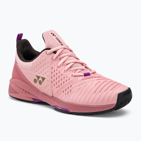 Giày Tennis Yonex chính hãng Power Cushion Sonicage 3 Clay Hồng nhạt - Pink Beige - size 37.5