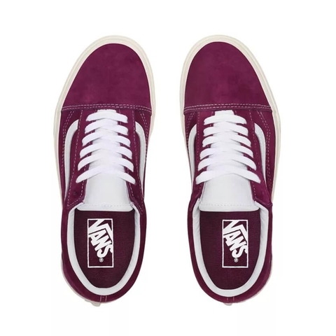 Giày Vans chính hãng Old Skool Pig Suede Grape Juice True White