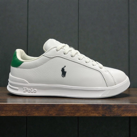 Giày sneaker hàng hiệu Polo Ralph Lauren Heritage Court II White Tan chính hãng - Trắng nâu