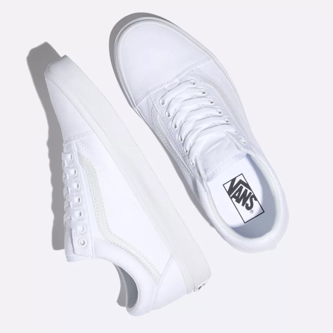 Giày Vans chính hãng Old Skool Classic All White - Trắng - Top Best Seller