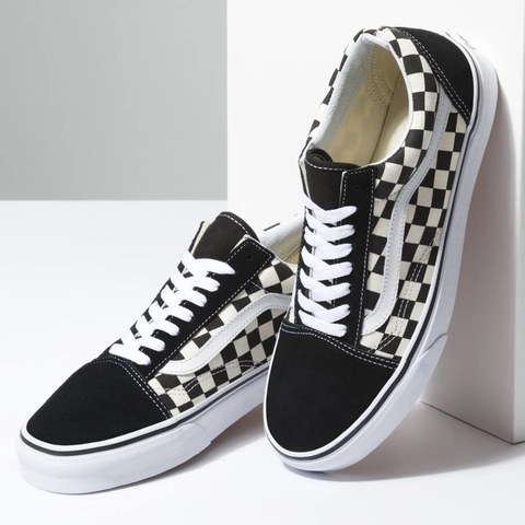 Giày Vans chính hãng Old Skool Checkerboard Black White - Đen Trắng - Top Best Seller