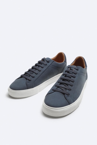 Giày sneaker Zara chính hãng Navy White Classic - Xanh navy Dáng cổ điển