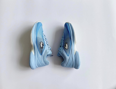 Giày sân thảm Tennis Pickleball Lacoste chính hãng Xanh dương trắng chính hãng - Baby Blue - size 37