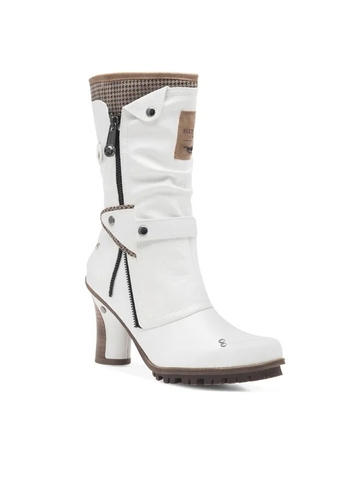 [ Hàng Auth - Full box ] Giày boots chính hãng Mustang Bottines - size 37 - Trắng