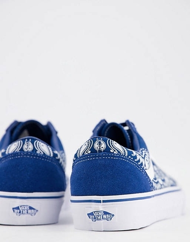Giày Vans chính hãng Old skool Style 36 Bandana sneakers in blue/white