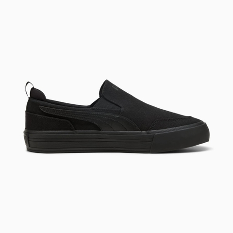 Giày sneaker thể thao chính hãng Puma Slip on  Court Classic Vulcanized All Black - Đen