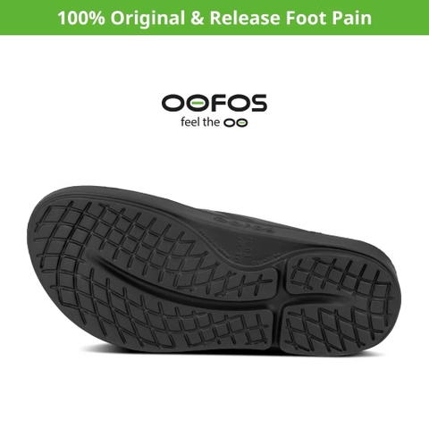 Dép phục hồi sức khoẻ chính hãng OOFOS - Dép Unisex Healthy - Đen