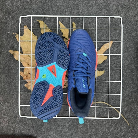 Giày Tennis Yonex chính hãng Power Cushion Sonicage 3 Wide GC Xanh Đỏ - Tennis shoes Deep Blue Red - size 38 40 43 44