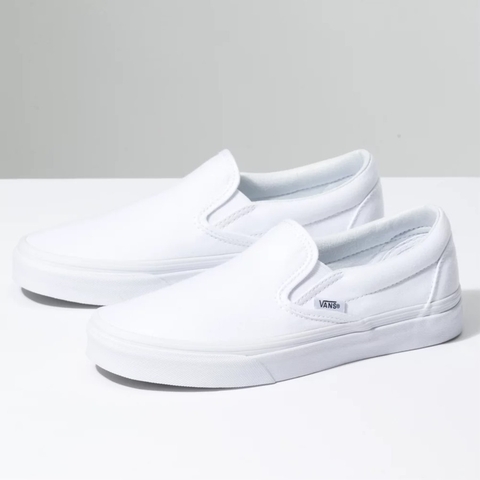 Giày Vans chính hãng Slip on Classic White - Trắng - Top Best Seller