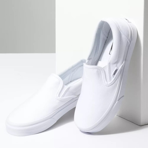 Giày Vans chính hãng Slip on Classic White - Trắng - Top Best Seller