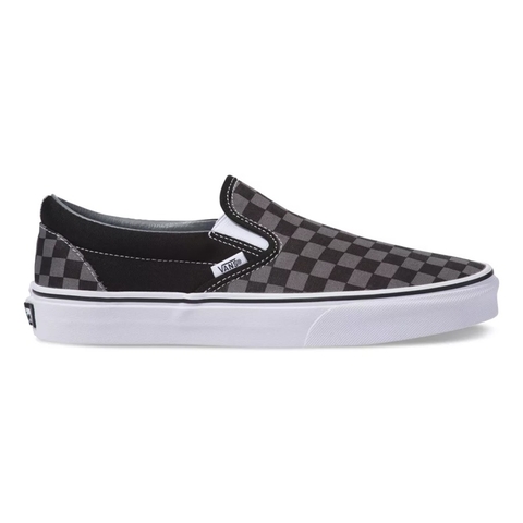 Giày Vans chính hãng Slip on Checkerboard Black Pewter - Đen Xám - Top Best Seller