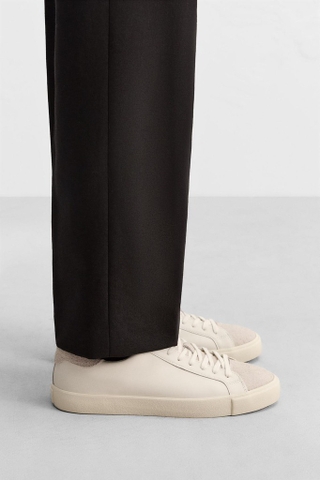 Giày sneaker Zara ORIGINS Leather Beige chính hãng - Da thật - Be
