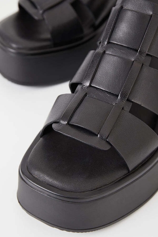 Giày chính hãng Platform Vagabond Courtney Fisherman Sandals Black - Đen