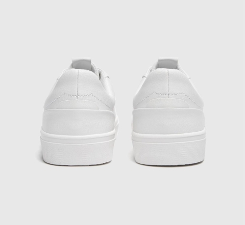Giày sneaker Pull&Bear chính hãng All white Classic - Trắng Dáng cổ điển
