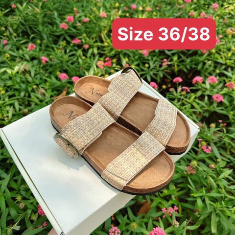 Dép đế trấu chính hãng Châu Âu size 35 36