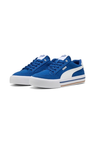 Giày thể thao sneaker chính hãng Puma Court Classic Vulcanised Formstrip Unisex Blue White - Xanh trắng