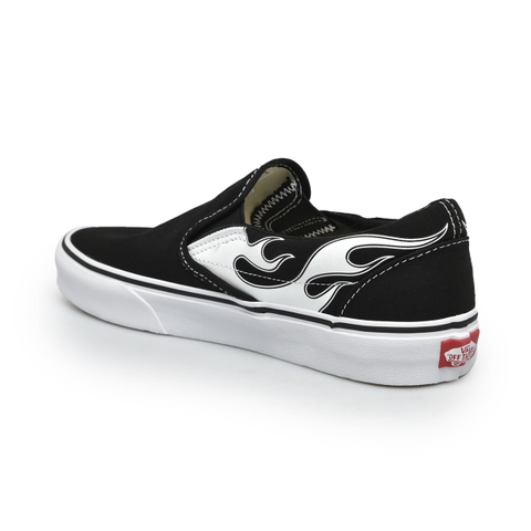 Giày Vans chính hãng Slip on Black Flame