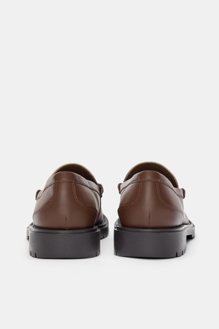 Giày Loafer Pull&Bear Chunky Contrast chính hãng - Nâu