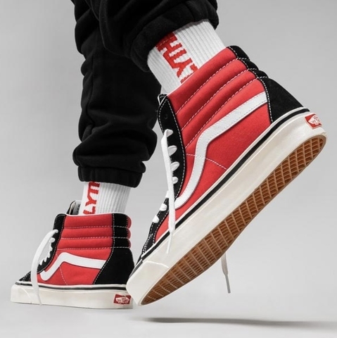 Giày Vans chính hãng Sk8 Hi Red Black