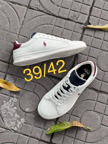 Giày sneaker hàng hiệu Polo Ralph Lauren Heritage Court II White chính hãng - nhiều phối màu Trắng