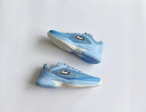 Giày sân thảm Tennis Pickleball Lacoste chính hãng Xanh dương trắng chính hãng - Baby Blue - size 37