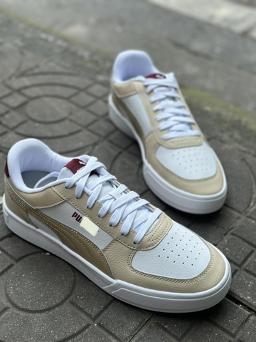 Giày sneaker PUMA Carter Colorblock Beige Red chính hãng - Be phối đỏ - size 42.5 43