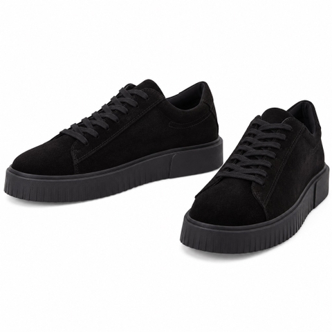 Giày sneaker thời trang VAGABOND Derek low-top sneakers All black Suede - Đen da lộn