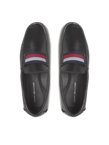 Giày hàng hiệu Tommy Hilfiger Mocassins Iconic Rwb Leather Driver FM0FM03761 - Da Đen
