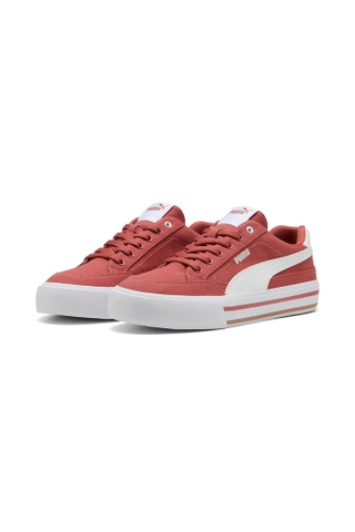 Giày thể thao sneaker chính hãng Puma Court Classic Vulcanised Formstrip Unisex Candy Apple- Jasmine Flower  -  Cam đỏ