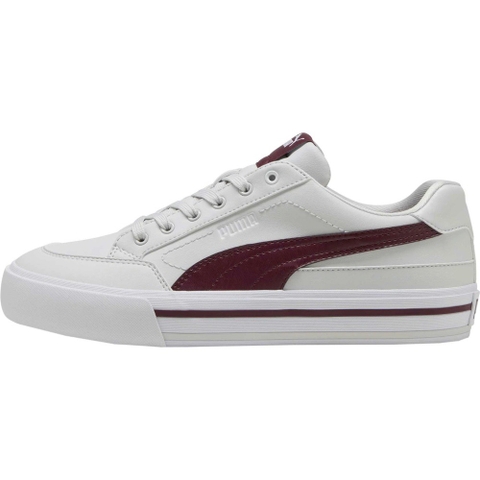 Giày thể thao sneaker chính hãng Puma Court Classic Vulcanised Formstrip Unisex White Red -  Trắng đỏ