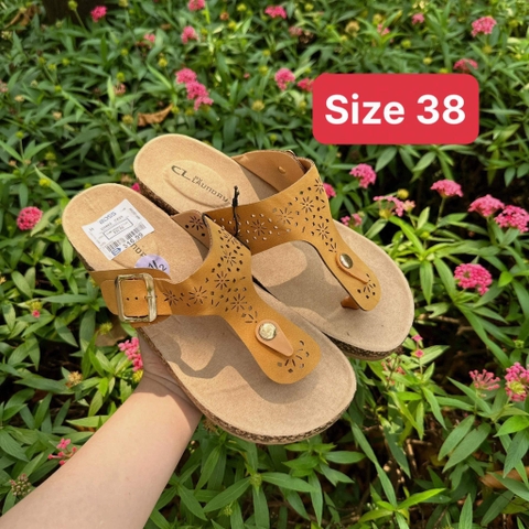 Dép đế trấu chính hãng Châu Âu size 38