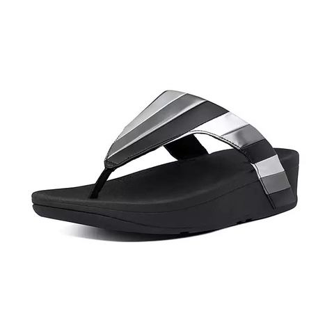Dép xỏ ngón FitFlop chính hãng LOTTIE  Rainbow Patchwork Toe-Posts - 2 màu Đen và Hồng - size 36 37 38 39 40