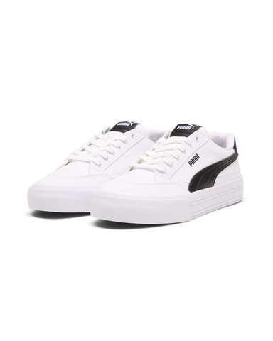 Giày thể thao sneaker Puma chính hãng Court Classic Vulcanised Unisex Leather White - Da Trắng