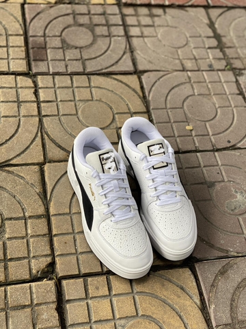 Giày sneaker Puma unisex cổ thấp CA Pro White Classic Trainers - Trắng đen chính hãng - size 42