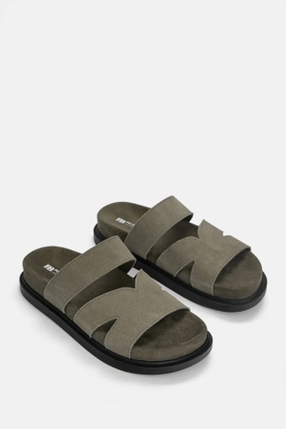Dép Sandals Pull&Bear chính hãng Xanh rêu
